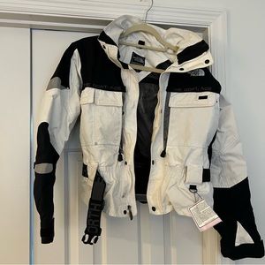 The North Face Steep Tech White and Black Ski Jacket She’ll